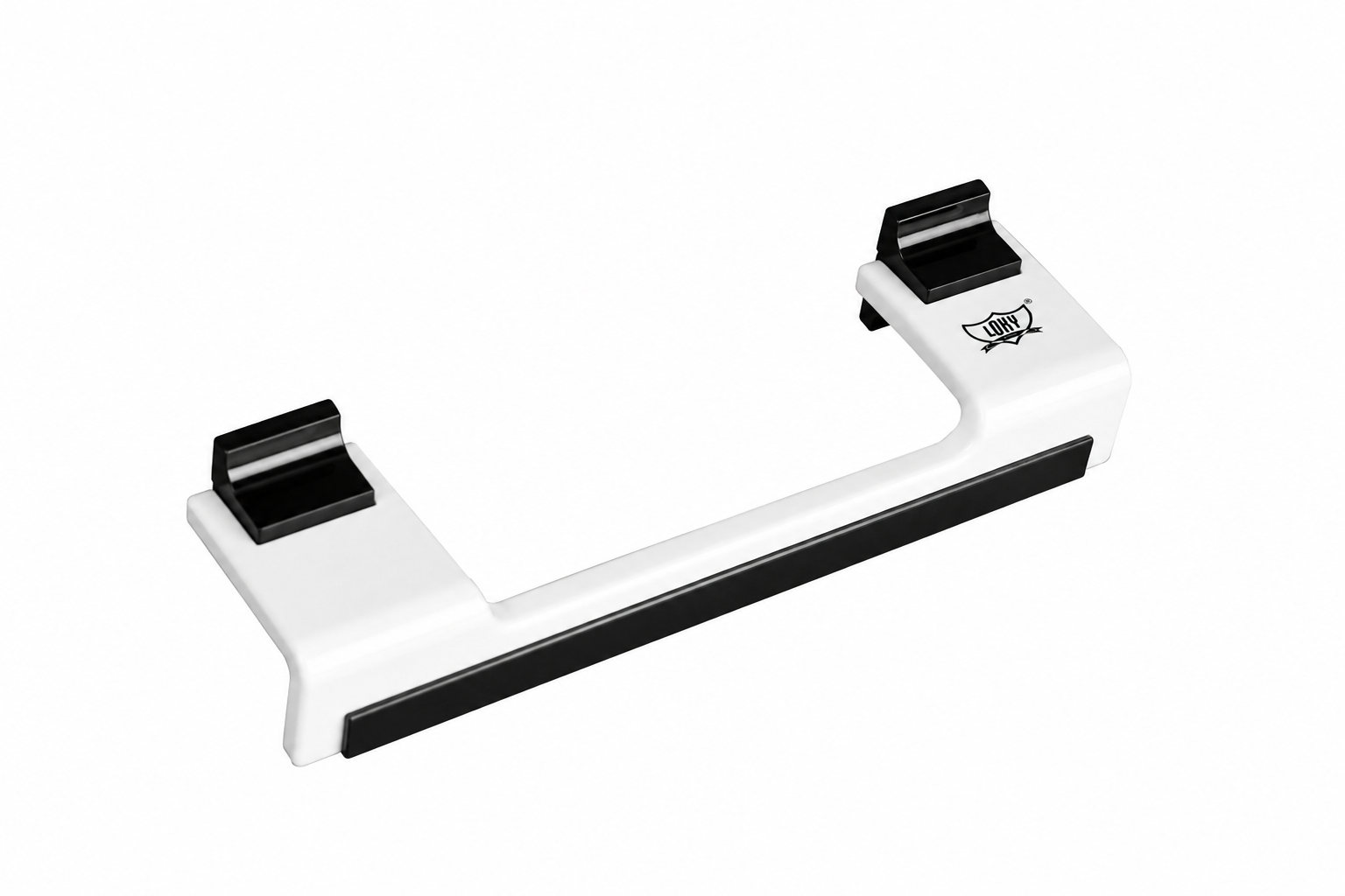 LOKY Spartan Acrylic Towel Ring Black | Premium Bathroom Organizer with Heavy Aluminium Fittings