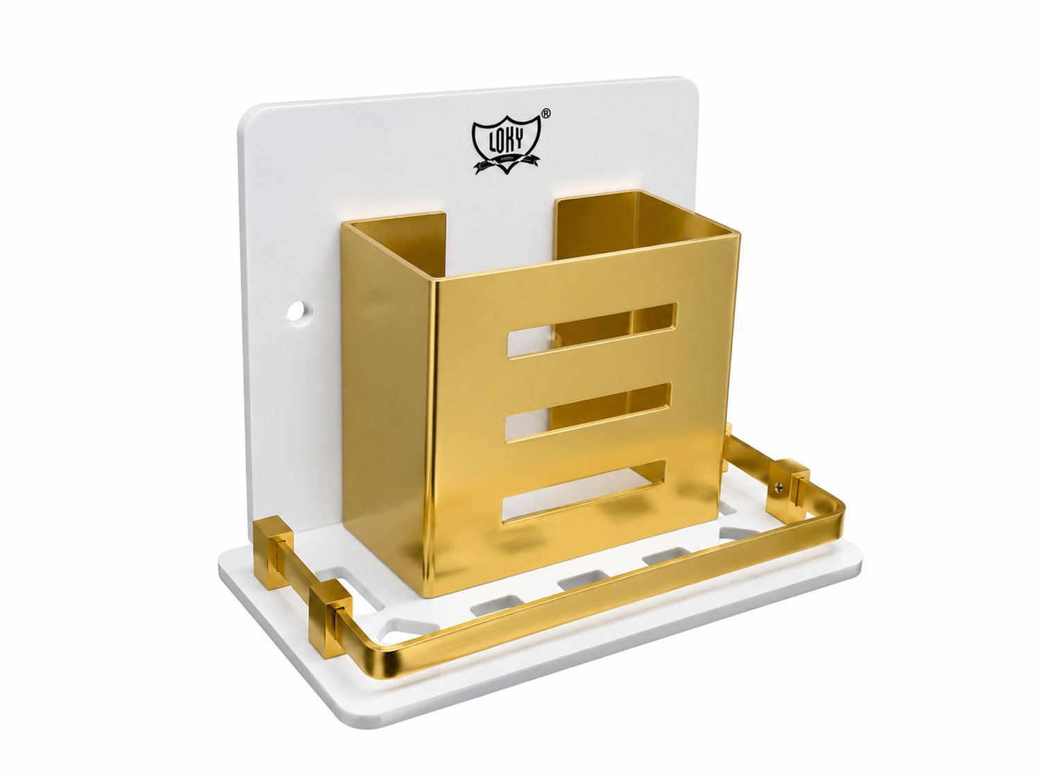 LOKY® Spartan Gold Toothbrush Holder
