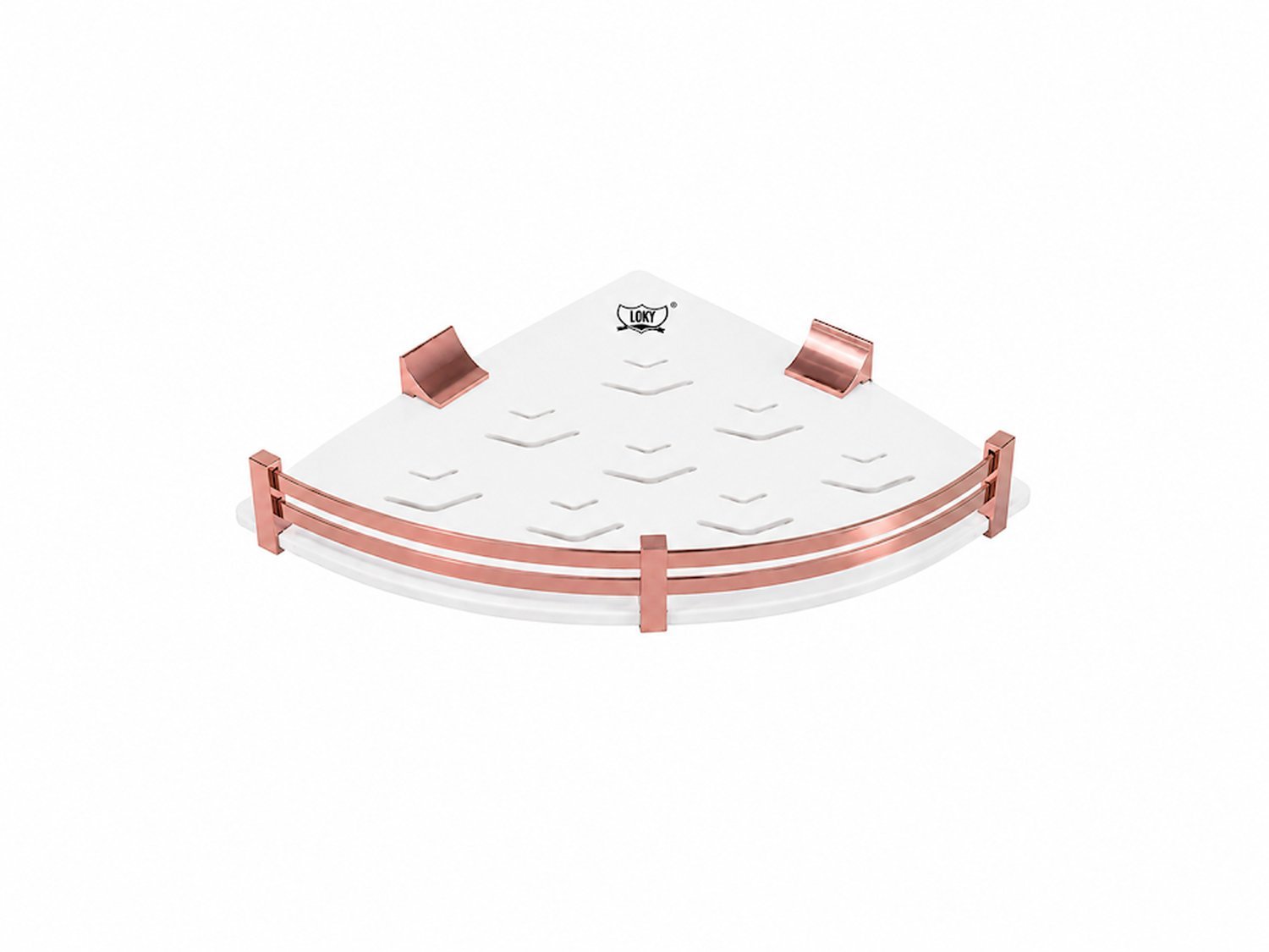 LOKY® Spartan Rose Gold Corner Shelf 10×10