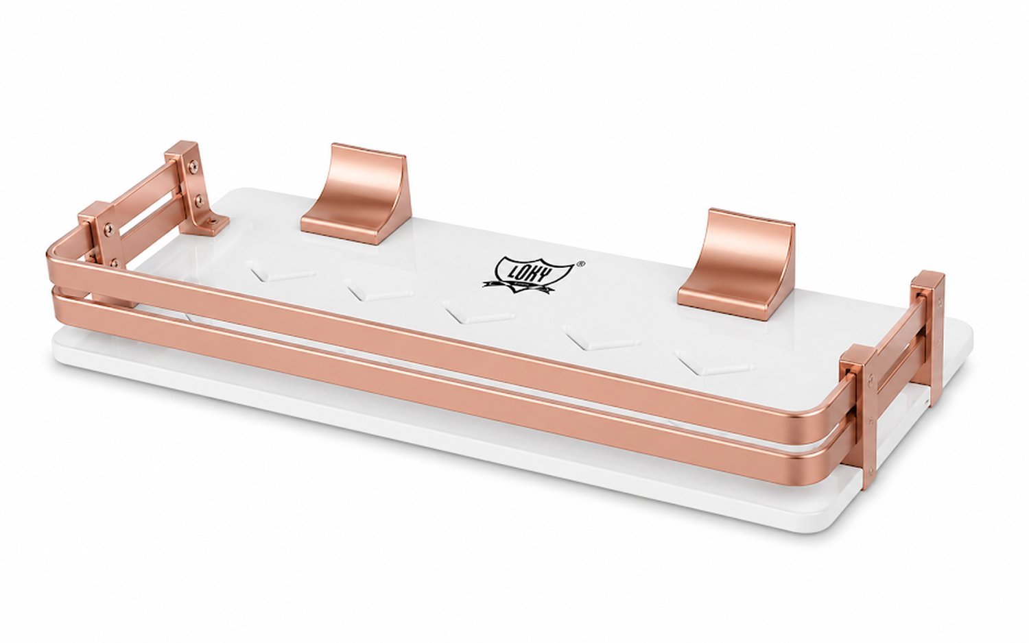 LOKY® Spartan Rose Gold Straight Shelf 12×5