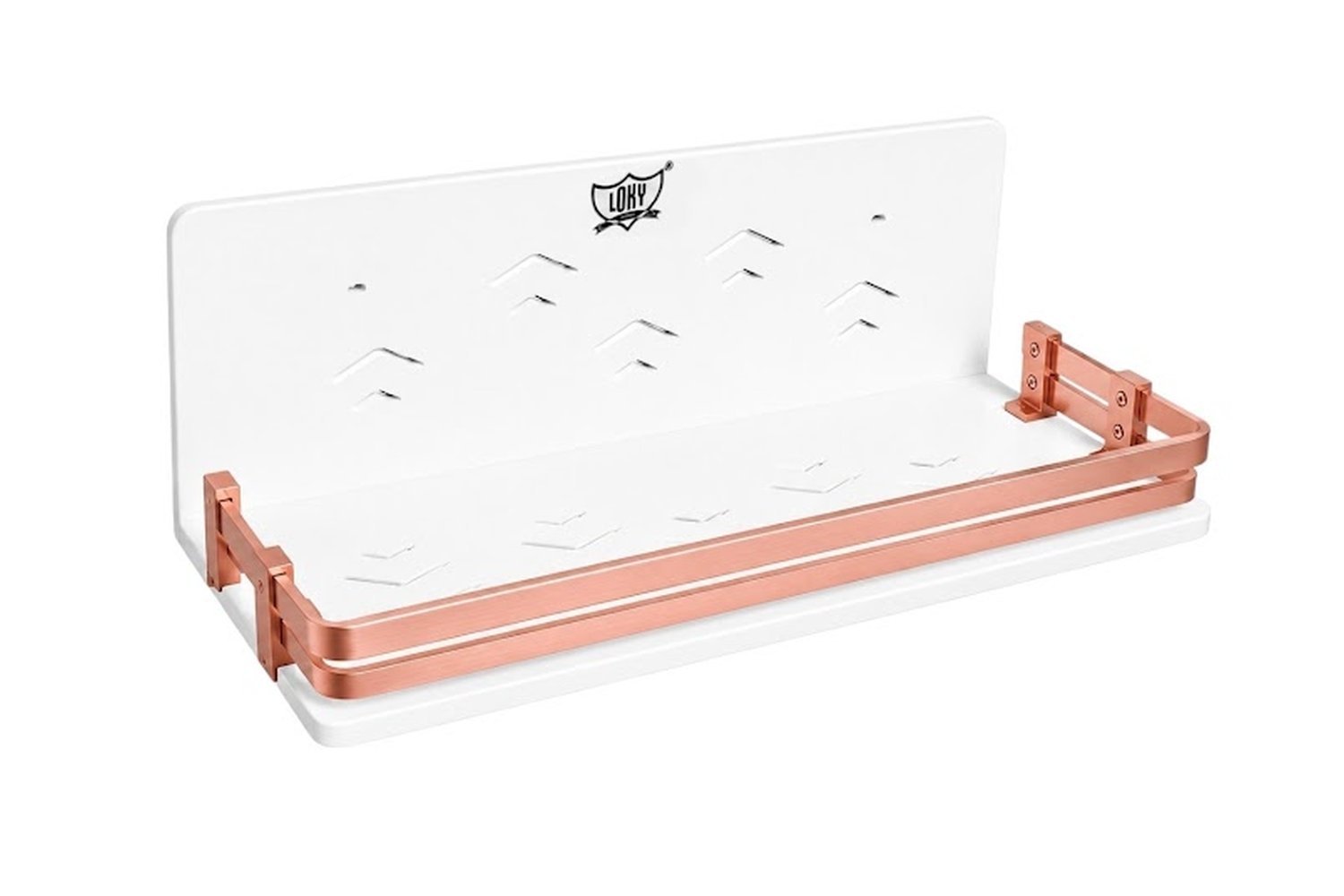 LOKY® Spartan Rose Gold Shampoo Rack 12×6