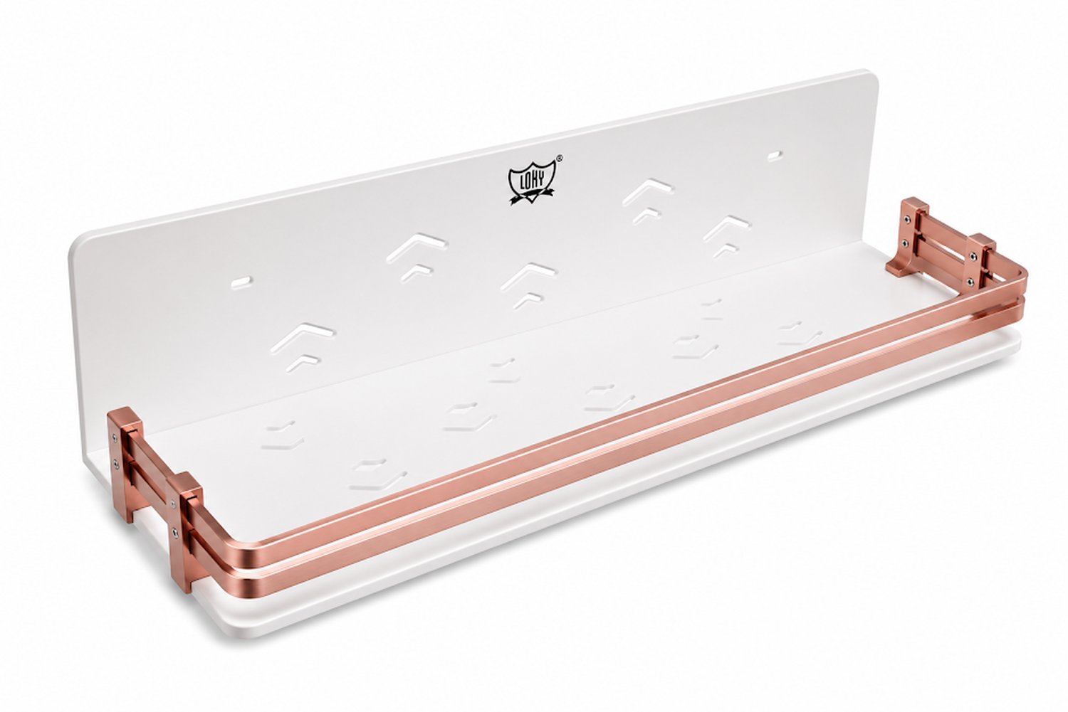 LOKY® Spartan Rose Gold Shampoo Rack 18×6