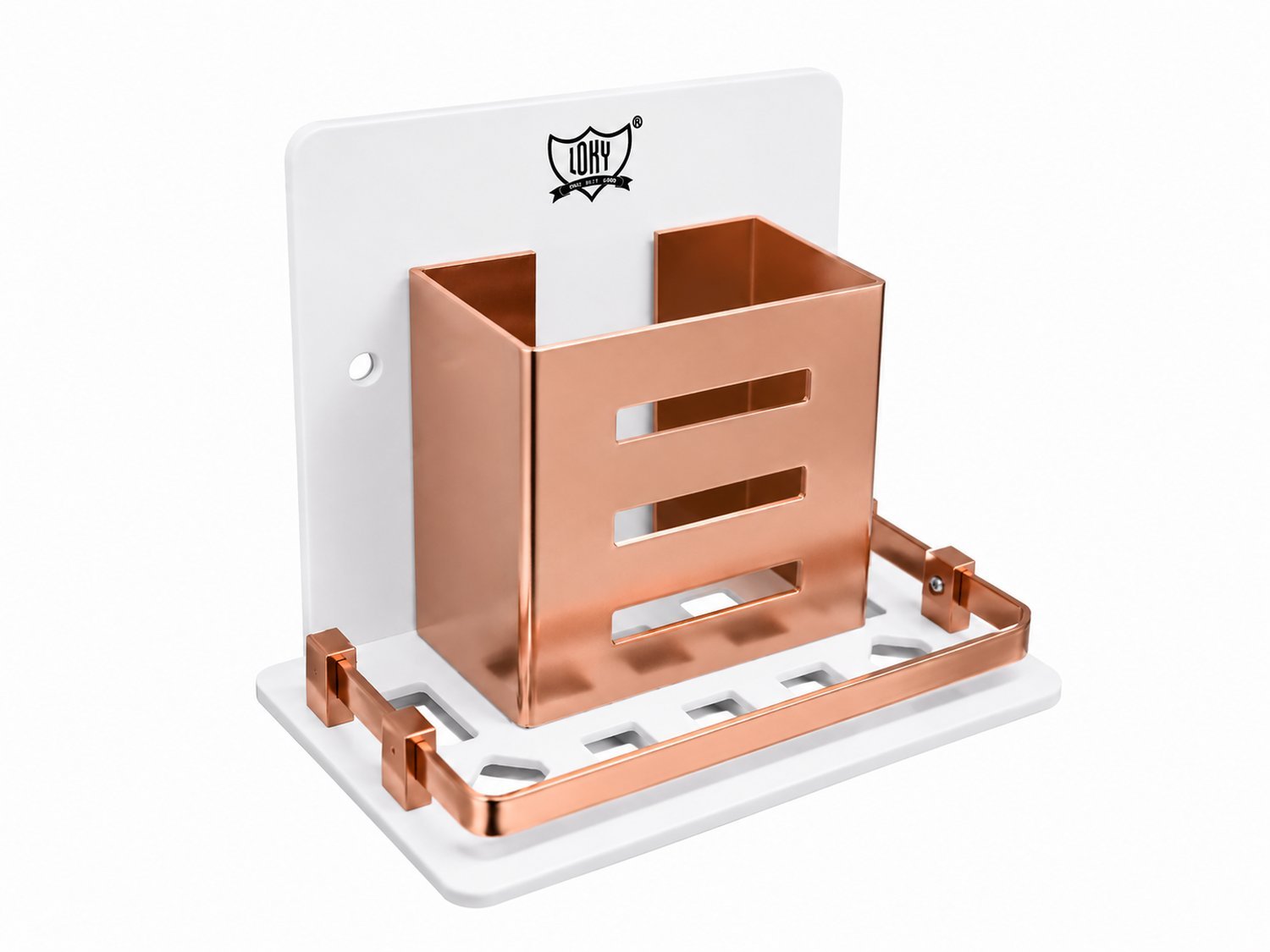 LOKY® Spartan Rose Gold Toothbrush Holder