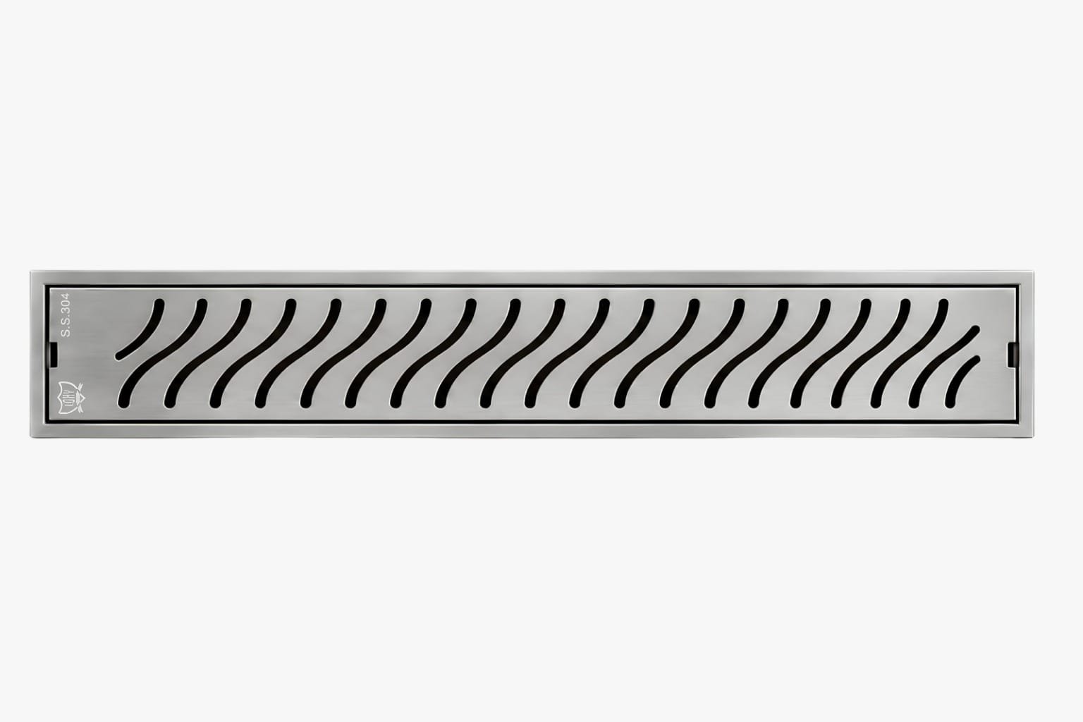 LOKY® Sense 24″ linear shower channel in Satin finish, studio view