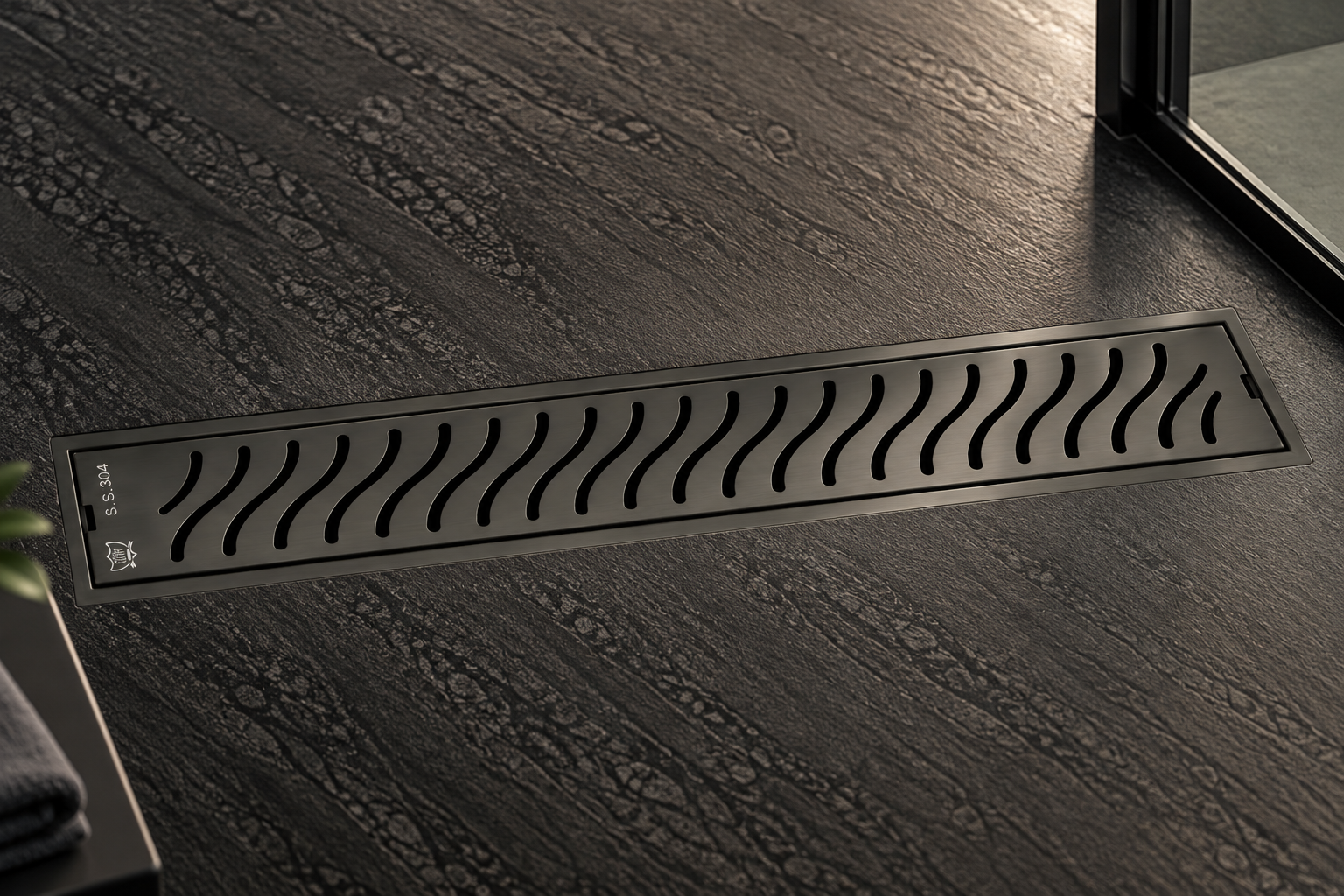 LOKY® Sense 24″ Linear Shower Channel | SS 304 | PVD Black